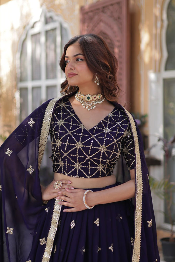 Designer Lehenga collection Made with & Rangoli Silk With Sequins And thread Embroidered work Lehenga Choli with Dupatta