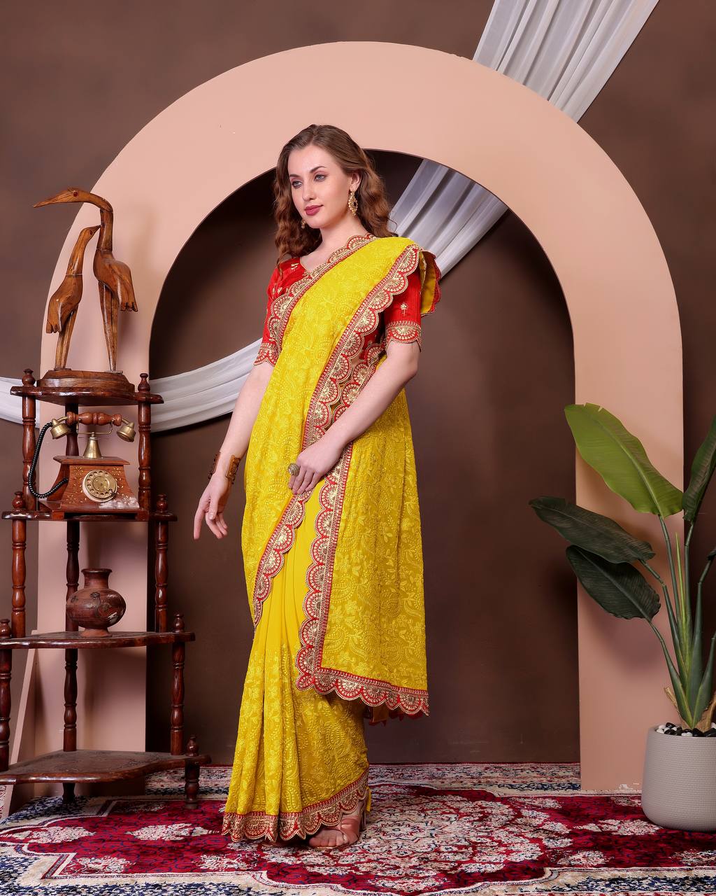 Heavy Georgette with Embroidery Saree